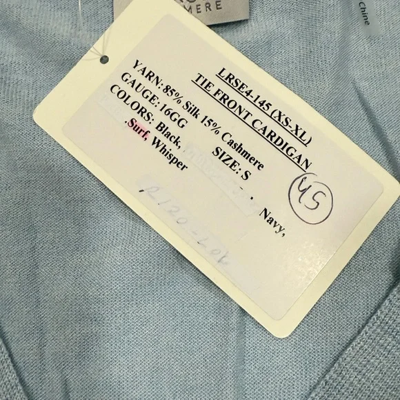 Kinross Tie Front Cardigan- Cashmere & Silk - Small- was $300- NWT - Picture 7 of 8